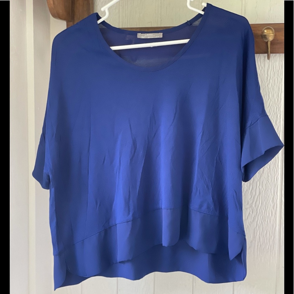 EUC Zara Blue shirt sz S